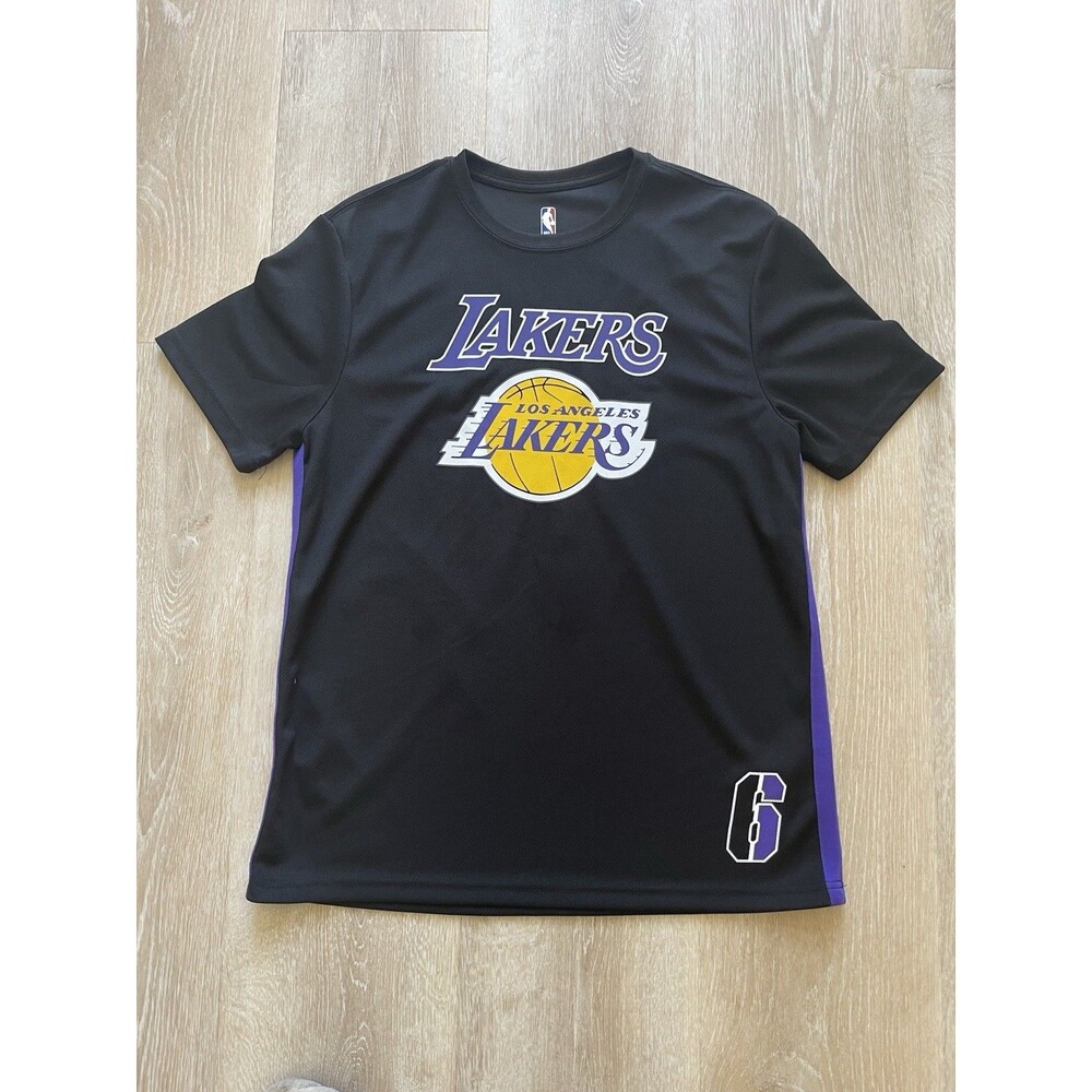 Los Angeles Lakers Shirt Mens Medium Short Sleeve Black Lebron James